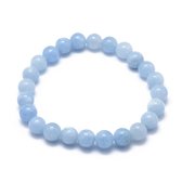 Sattva Rocks | Aquamarine 6mm mala edelsteen armband in kado zakje