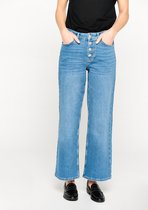 LOLALIZA 7/8 jeans met hoge taille - Blauw - Maat 42