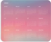 Muismat kalender 2022 - antislip - neopreen