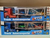 2x Truck - autotransporter incl. 2 auto's - Gearbox