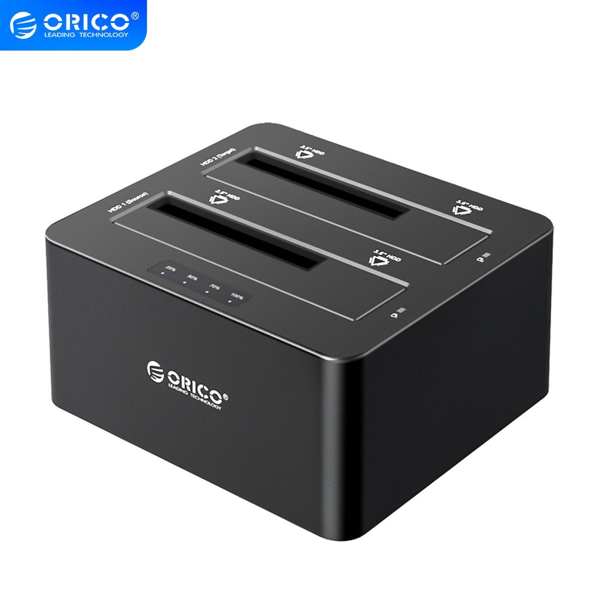 ORICO - Externe Dual Harde schijf Backup / Clone / Docking Station voor 2'5