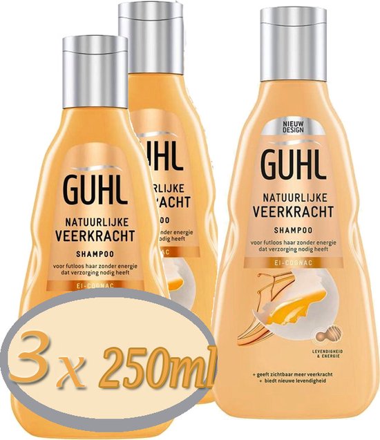 3x 250ml Guhl shampoo natuurlijke veerkracht 250 ml | bol
