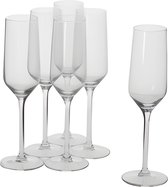 LuxuryGagdets - Champagneglazen - Glas - Kristaleffect - 6 Stuks - Set - Luxe