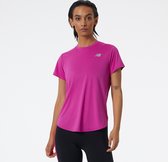 New Balance Accelerate SS Dames Sportshirt - Pink/Multi - Maat XL