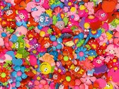 10 Flatbacks - assorti - MIX kleuren -20-25 mm - diy haarspeldjes, magneetjes, sieraden, clic-clacs - hartjes bloem pop