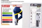 2 Delig Sport Band: 1x Sport Verlichting Band +  1 x Weerstandsbanden Set van 5 Fitness Bandjes φ19cm - Workout Resistance Bands – Booty Trainer – voor Billen/Arm/Benen/Voeten – Condition Tra