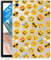 Back Cover Geschikt voor Samsung Galaxy Tab A8 2021 Hoesje Emoji met transparant zijkanten