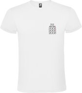 Wit t-shirt met klein 'Think Out of the Box' in Zwart size L