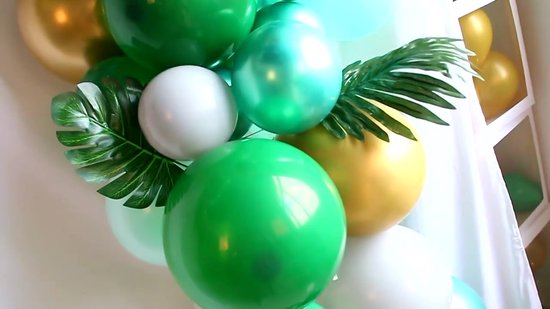 Acheter Guirlande de Ballons en arc, 156 pièces, vert, blanc, or