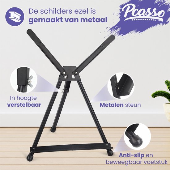 Verstelbare Tafel Schildersezel Schilderen Opbergdoos Schildersezel Draagbare Houten Sketchbox Kunstenaar Schildersezels Opbergtas voor Tekenen & Schetsen