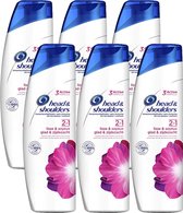 Head & Shoulders 2-In-1 Shampoo & Conditioner Glad & Zijdezacht 6 x 255ml - Voordeelverpakking