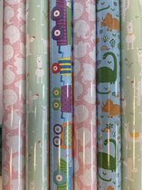 Cadeaupapier Kinder Print 6 rolletjes- Breedte 70 cm - 2m lang