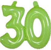 Opblaasbaar 30 Jaar Cijfer, Groen,  Verjaardag