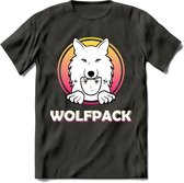 Saitama T-Shirt | Wolfpack Crypto ethereum Heren / Dames | bitcoin munt cadeau - Donker Grijs - 3XL