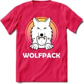 Saitama T-Shirt | Wolfpack Crypto ethereum Heren / Dames | bitcoin munt cadeau - Roze - S