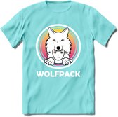 Saitama T-Shirt | Wolfpack Crypto ethereum Heren / Dames | bitcoin munt cadeau - Licht Blauw - XXL