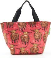 Eco Chic - Cool Lunch Bag _ small - C25RD - Red - Highland Cow