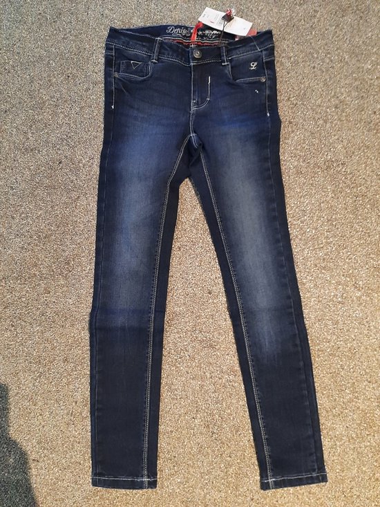 Lemmi - donkerblauwe kinder jeans- meisjes - maat 140 | bol.com