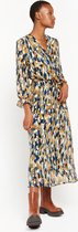 LOLALIZA Maxi dress met print - Marine Blauw - Maat 36