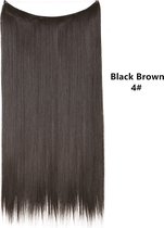 Premium Fiber Synthetic Clip in Extensions Single / Wire Extensions - Straight - 55cm- (#4) Black Brown M02