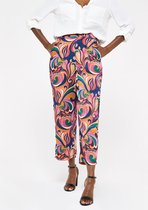 LOLALIZA Losse broek met kleurrijke print - Groen - Maat 34