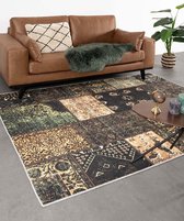 Patchwork vloerkleed Ancient Olive No.4 200x300 cm