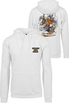 Heren Hoodie - Hoody - Modern - Nieuw - Streetwear - Urban - Casual - Vintage Ballin Hoodie wit