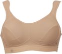 Beige sportbeha met naden voor vorm en ondersteuning, Anita Active logo zichtbaar.