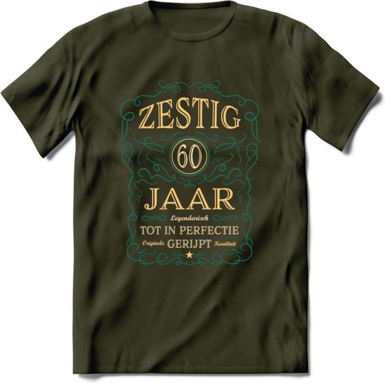 60 Jaar Legendarisch Gerijpt T-Shirt | Aqua - Ivoor | Grappig Verjaardag Cadeau | Dames - Heren |