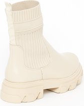 LOLALIZA Boots met sleehak - Beige - Maat C41