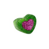 Dazzling & Hypnotic - Got a Crush on You Ring Groen - Dames Ring - Glitter Hars Ring - Zegelring - Kleurrijke Sieraden - 1 Stuck