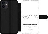 Bookcase Geschikt voor iPhone 12 Mini telefoonhoesje - Circuit - F1 - Barcelona - Met vakjes - Wallet case met magneetsluiting - Cadeau voor man