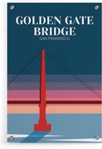 Walljar - Golden Gate Bridge United States II - Muurdecoratie - Plexiglas schilderij