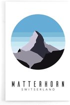 Walljar - Matterhorn Switserland Day III - Muurdecoratie - Poster