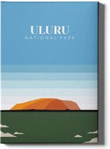 Walljar - Uluru Australia II - Muurdecoratie - Canvas schilderij