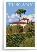 Walljar - Tuscany Wijngaard - Muurdecoratie - Poster