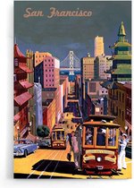 Walljar - San Fransisco - Muurdecoratie - Poster