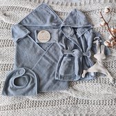 Gioia Giftbox essentials large grey blue - Jongen - Babygeschenkset - Kraamcadeau - Baby cadeau - Kraammand - Babyshower cadeau
