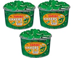 3 silo's Haribo Kikkers á 150 stuks - Voordeelverpakking Snoepgoed