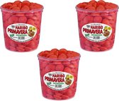 3 silo's Haribo Schuim Aardbeien á 150 stuks - Voordeelverpakking Snoepgoed