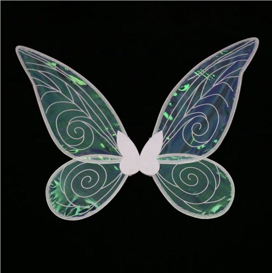 Vlinders Fairy Vleugels - Organza Engelenvleugels - Meisjes Fairy Vleugels - Prinses Vlinder Kostuum Vleugels Voor Kerst Halloween - Dress Up Verjaardagsfeest - Cadeau-L Wit