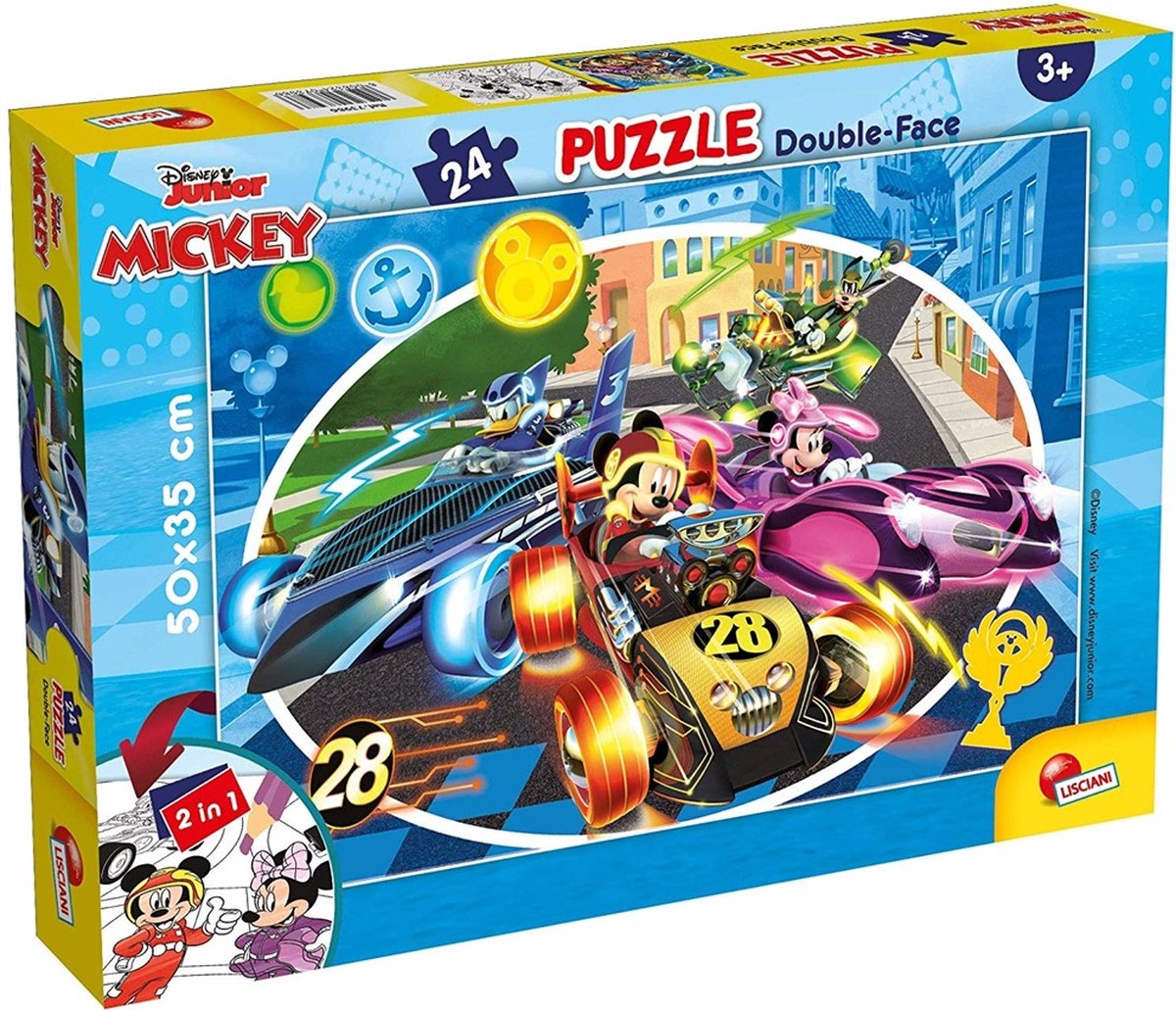 Lisciani - mickey - double face - puzzel - 24 stukjes