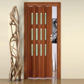Fortesrl Luciana vouwdeur glas in kleur bruin met slot BxH 88.5x214 cm