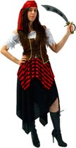 Widmann - Piraat & Viking Kostuum - Hijs De Vlag Pirate - Vrouw - Rood - XL - Carnavalskleding - Verkleedkleding