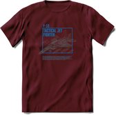 F-15 Vliegtuig T-Shirt | Unisex leger Kleding | Dames - Heren Straaljager shirt | Army F16 | Grappig bouwpakket Cadeau | - Burgundy - XXL