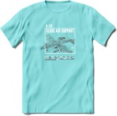 A-10 Warthog Vliegtuig T-Shirt | Unisex leger Kleding | Dames - Heren Straaljager shirt | Army F16 | Grappig bouwpakket Cadeau | - Licht Blauw - L