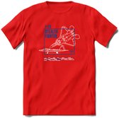 F-22 Vliegtuig T-Shirt | Unisex leger Kleding | Dames - Heren Straaljager shirt | Army F16 | Grappig bouwpakket Cadeau | - Rood - M