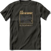 A-10 Warthog Vliegtuig T-Shirt | Unisex leger Kleding | Dames - Heren Straaljager shirt | Army F16 | Grappig bouwpakket Cadeau | - Donker Grijs - L