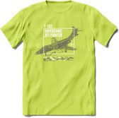 F-101 Vliegtuig T-Shirt | Unisex leger Kleding | Dames - Heren Straaljager shirt | Army F16 | Grappig bouwpakket Cadeau | - Groen - 3XL