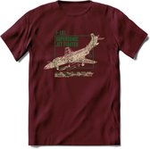 F-101 Vliegtuig T-Shirt | Unisex leger Kleding | Dames - Heren Straaljager shirt | Army F16 | Grappig bouwpakket Cadeau | - Burgundy - L